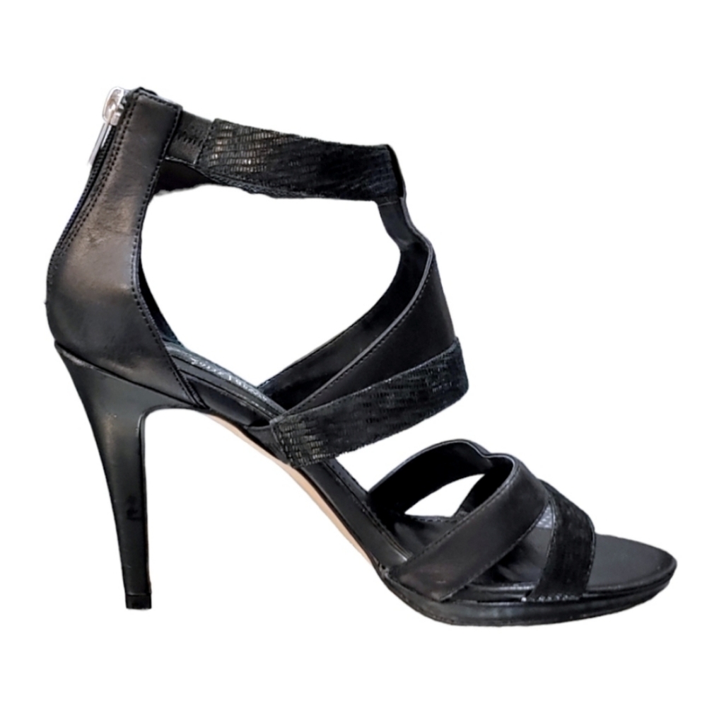 White House Black Market Strappy Leather Pump Heels Women's Size 9.5 - Picture 9 of 9